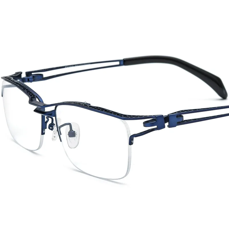 High Quality Anti-Blue Light Optical Lenses Blocking Glasses Fashion Style Aluminium Magnesium Alloy Black Brown River