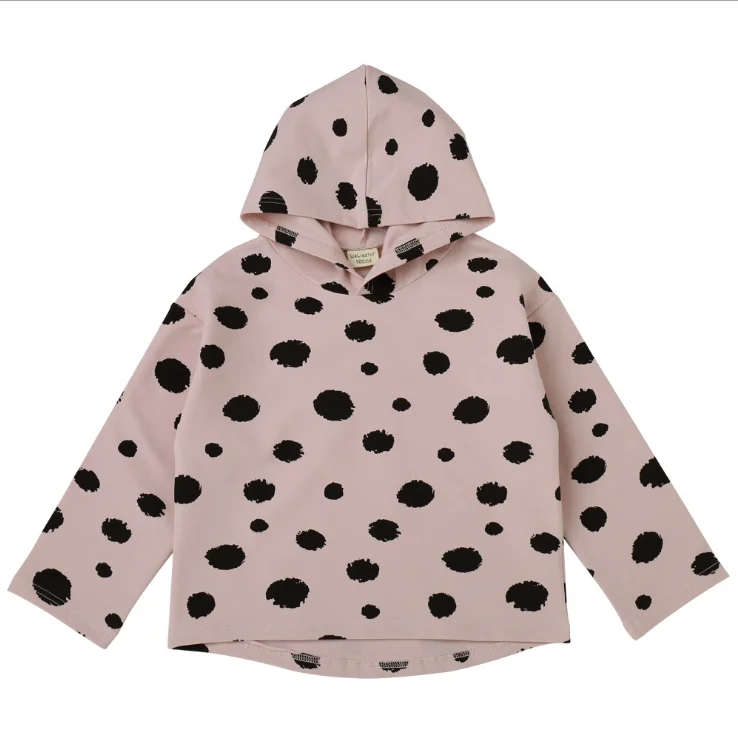 
Autumn Kids Clothing Children Boutique Clothes Fleece Sweater Pullover Tops Fashion Polka Dot Girls Hoodies 