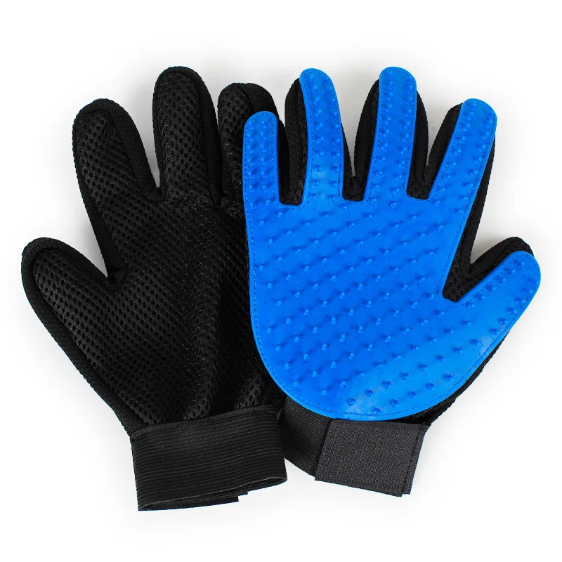 Manufacturer Custom Animal Cat Dog Grooming Cleaning Bathing Gloves Brush Pet Hair Remover for Combing Dogs