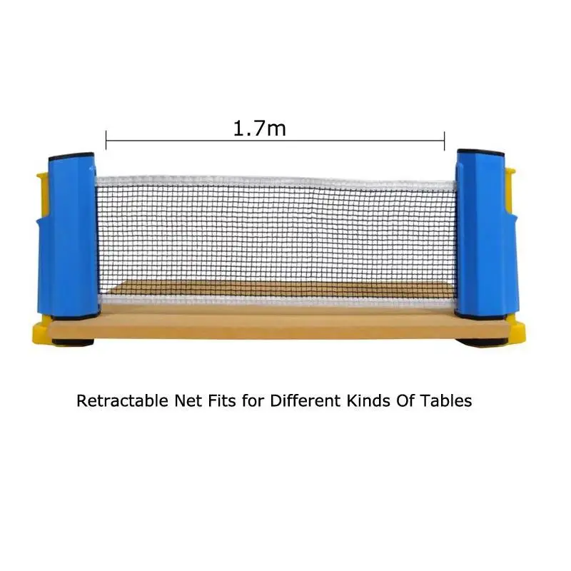 Профессиональный набор ракеток для настольного тенниса с выдвижной сеткой и мячиками ABS