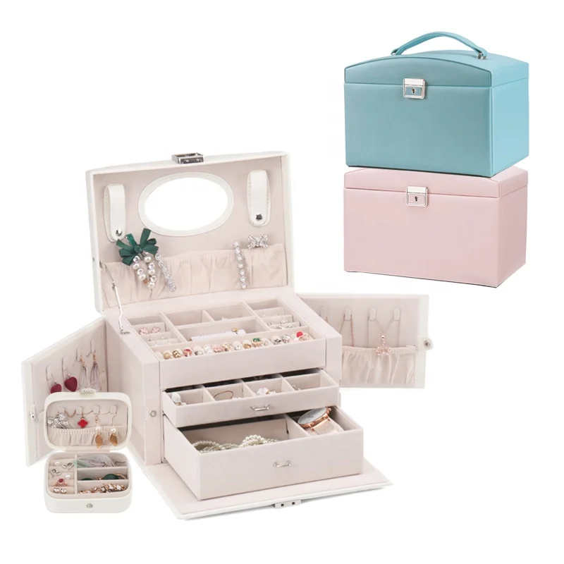 
 BMD PU17011-N1902 красочная коробка для хранения ювелирных изделий для подарков, органайзер для упаковки ювелирных изделий из искусственной кожи с маленькой дорожной коробкой  