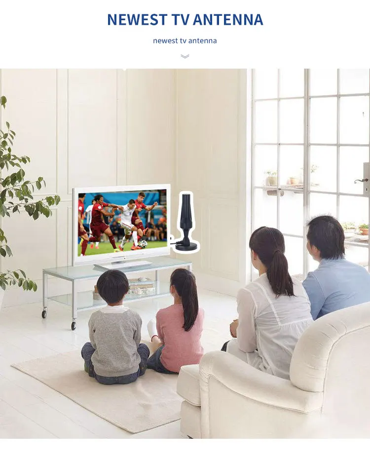 Wireless Uhf Vhf Active Dvb-t Signal Amplifier Portable Hdtv 45dbi Wireless Indoor Magnetic Mast Dtmb Tv Antenna