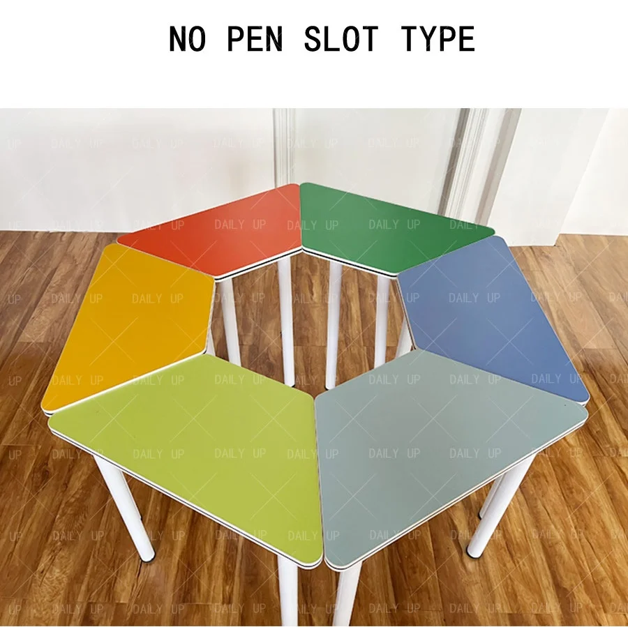 Group Reading Table and Chair With Colorful Desktop For Library Activity Studying Group Modular Reading Chair Adjustable