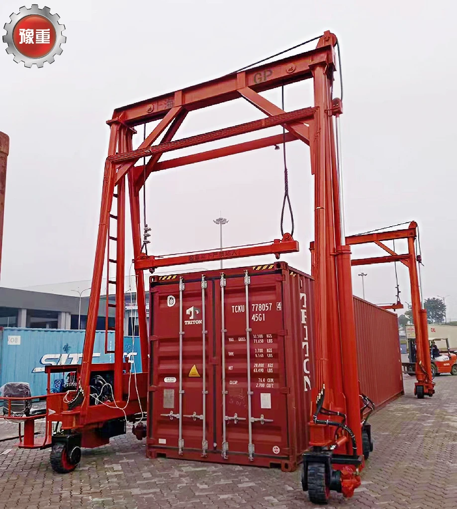 20ft 40ft mobile portable lift shipping container crane yard shipping for sale
