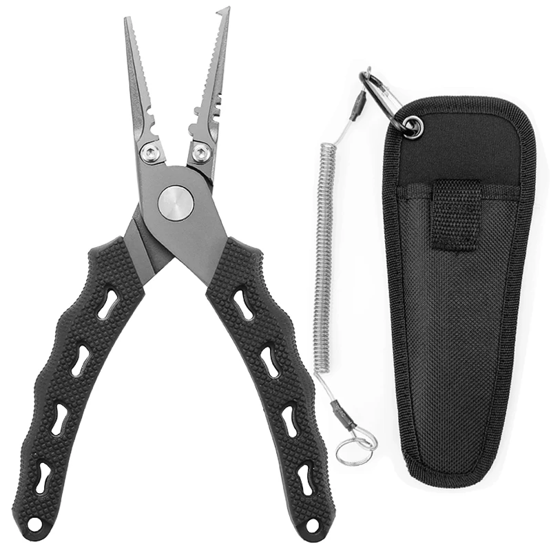 Mini Size Portable Lure Pincers Stainless Steel Fishing Pincers Fishing Forceps Fishing Pliers With Scissors In The Middle