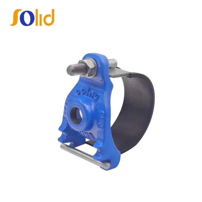 Ductile Iron Tapping Saddle with Ss Band Strapped for Di/Steel Pipe
