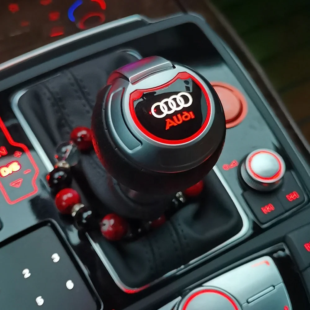 Hot sale new special car modified automatic with LED light + dust jacket metal gear shift head for Audi Q2L 2018-2022