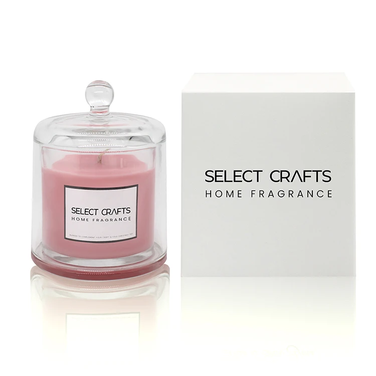 Custom Home Decorative Bell Glass candle for Wedding Birthday Party Dome Scented Candle