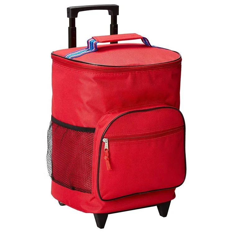 Manufacturers Direct Outdoor Picnic Oxford  Aluminum Film Travel Beach Frozen Food Insulation Trolley Ice Cooler Bag