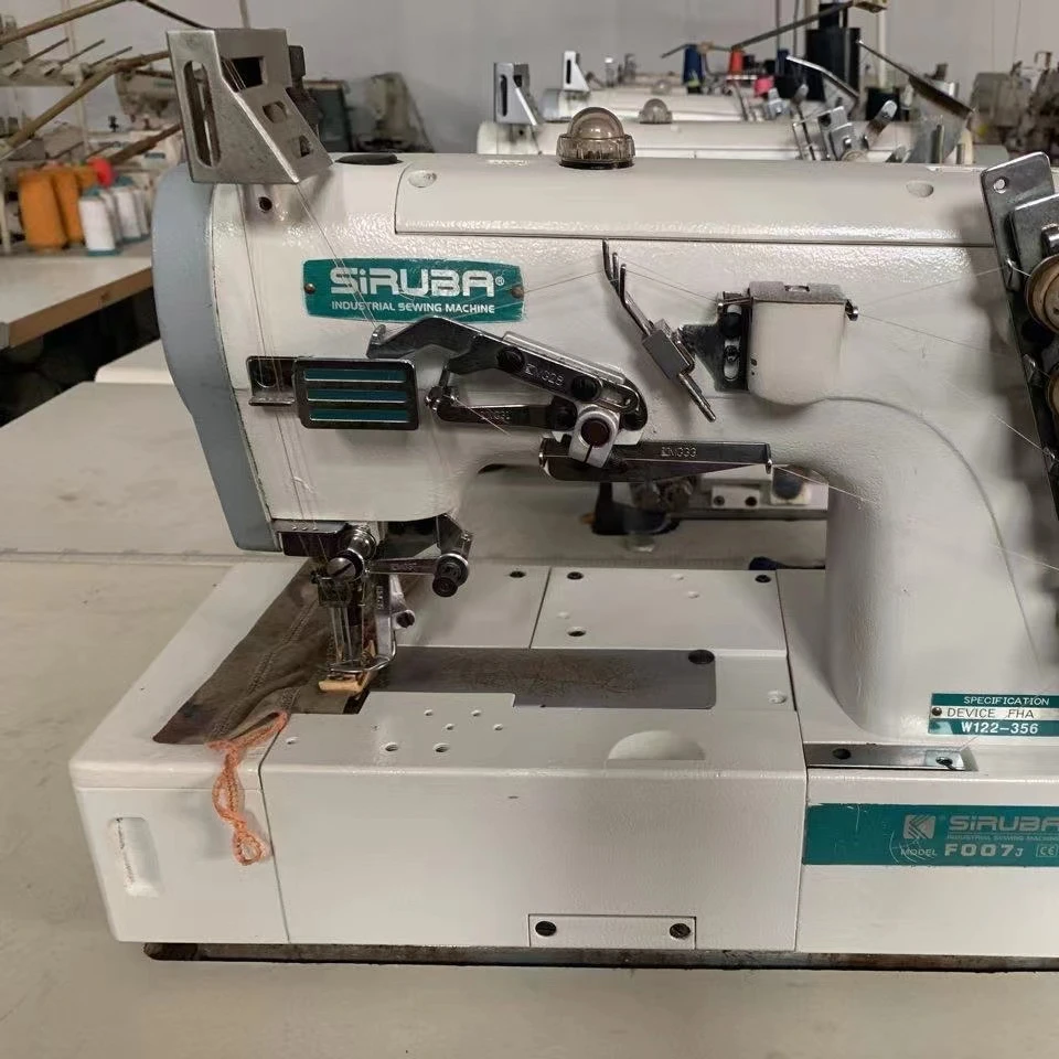 Nice quality used 80%new high speed Siruba 600 INDUSTRIAL 4 thread overlock sewing machine