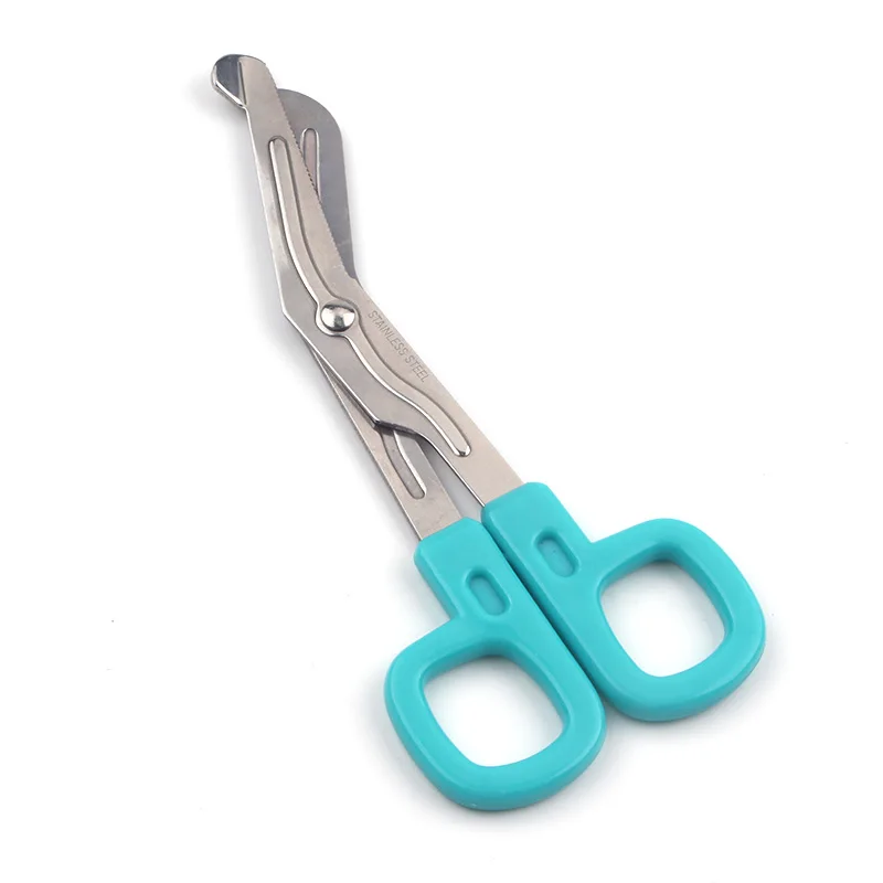 Household Tool 6Inch Black Stainless Steel Medical Canvas Shears Elbow Gauze Bandage Scissors