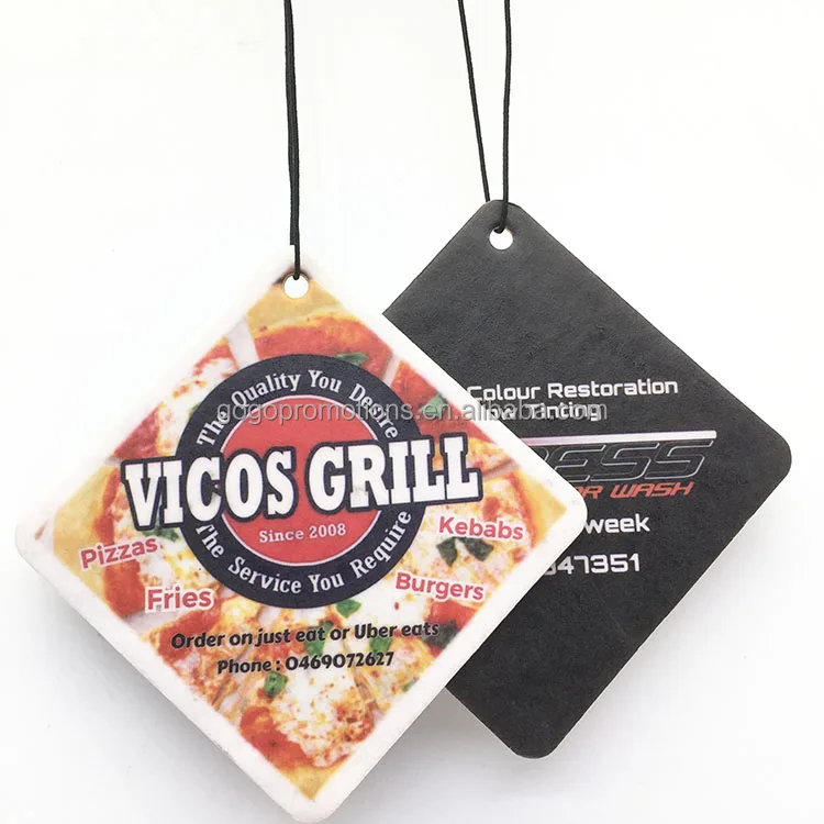 Wholesale Promotional Gifts Custom Logo Long Lasting Perfume Hanging Air Freshener Different Scents Paper Car Air Freshener