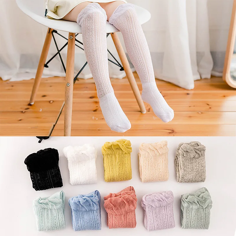 HeHe baby socks custom baby girl lace socks newborn knee high sock infant clothing