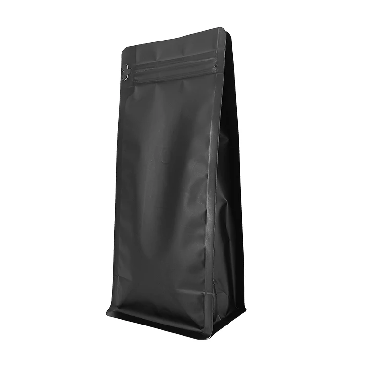 Custom Printed Flat Bottom Compostable Stand up Pouch Candy Food Coffee Bags With Valve and Zipper