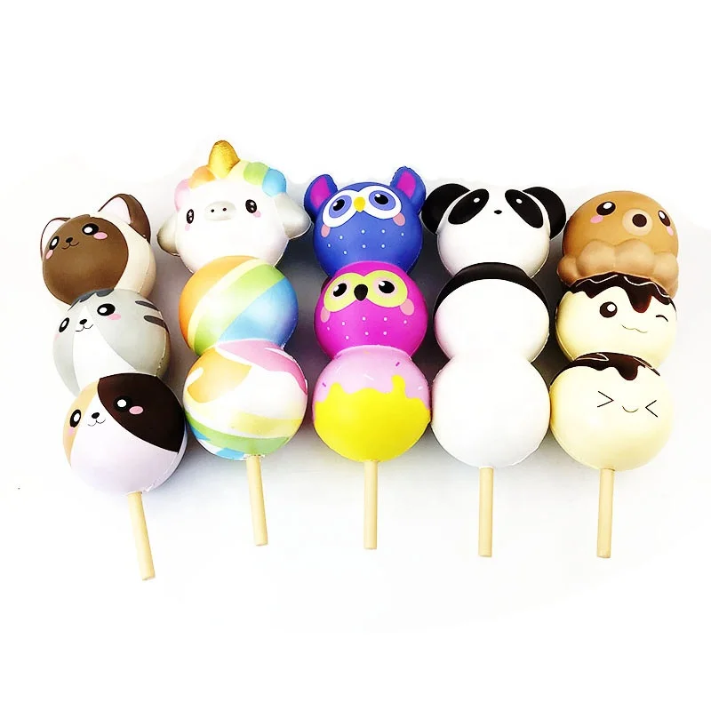 Wholesale Punimaru PU foam cute soft scented dangos rainbow jumbo gold unicorn squishy stress toys .