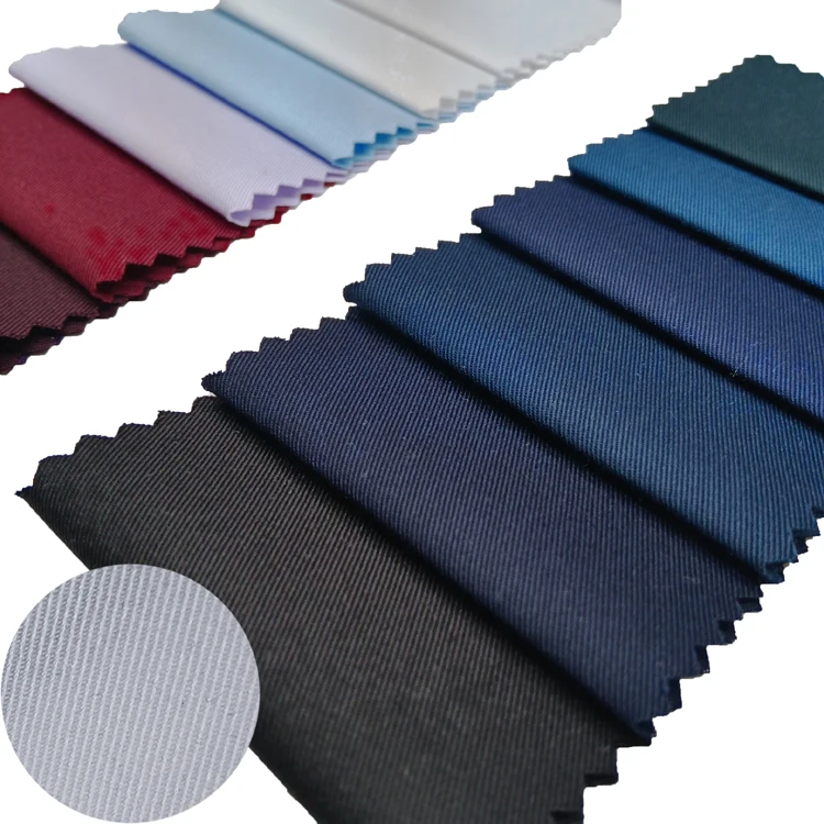 ready goods Colours woven twill breathable soft bamboo polyester spandex fabric