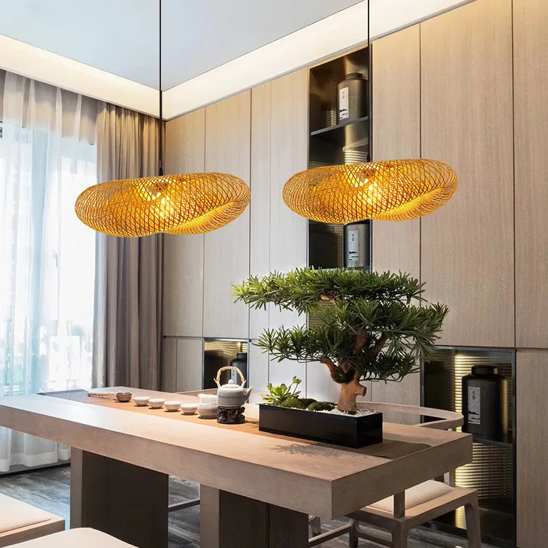 Factory direct sales of modern minimalist lamp  wooden art light restaurant creative bedroom decorative wooden chandelier