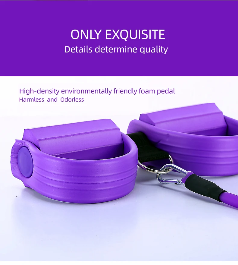 Multifunction Tension  4  tubes foot elastic multi-function fitness tension pull rope exerciser  resistance band pedal