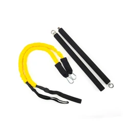 Adjustable  Portable  Pilates Bar Gym Stick With Resistance Band Kit Fitness Set