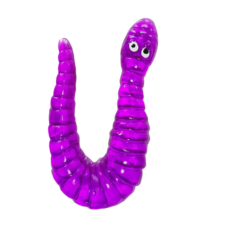 Amazon 2022 hot sale TPR sticky toy disgusting squashy earthworm shape toy