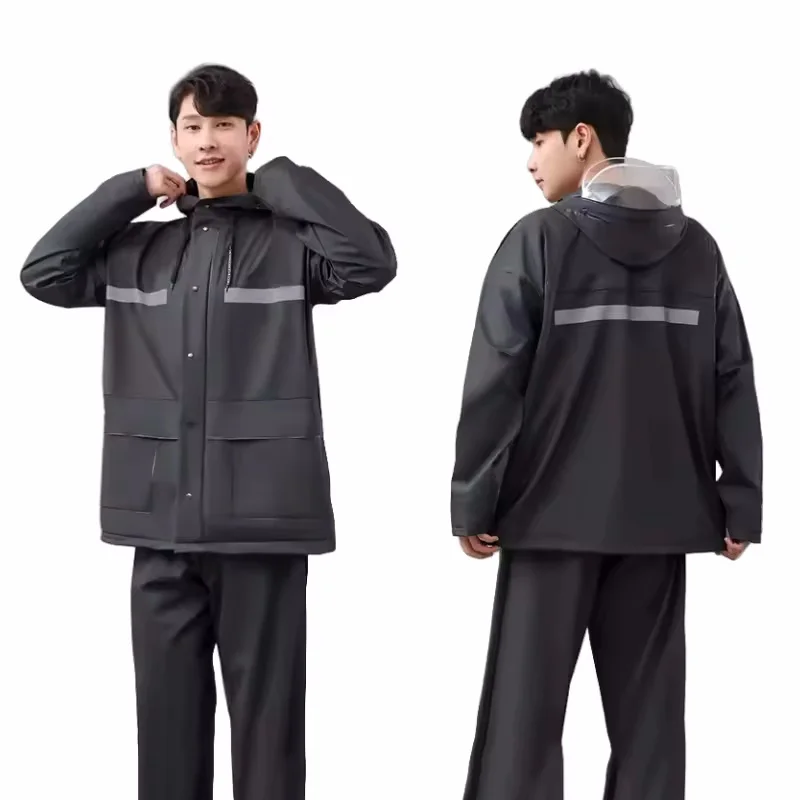 EVA Non Disposable Adult Semi Transparent Raincoat Multi Functional Fashion Raincoat Outdoor Hiking Cloak Raincoat