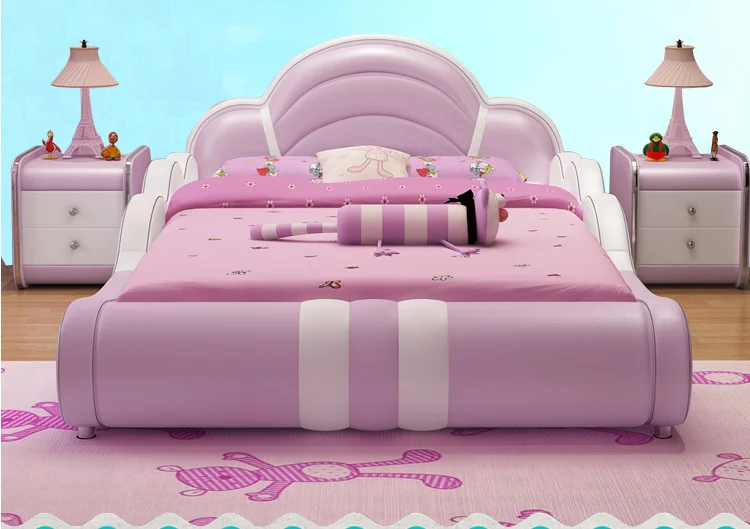 Hot Selling Factory Price Princess Children Bed 1.2M Kids Bedroom Furniture Set for Girls from China