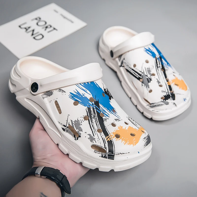 2023 Wholesale Factory Direct Price High Quality Men Clogs Sandals Slides Clogs Outdoor Beach Baotou Slipper