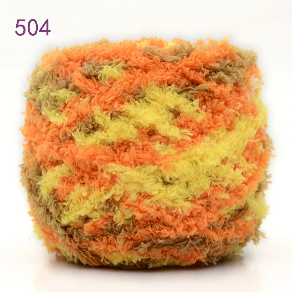  3ply multi color 100g polyester thick bulk undyed soft fat chunky towel chenille coral yarn for