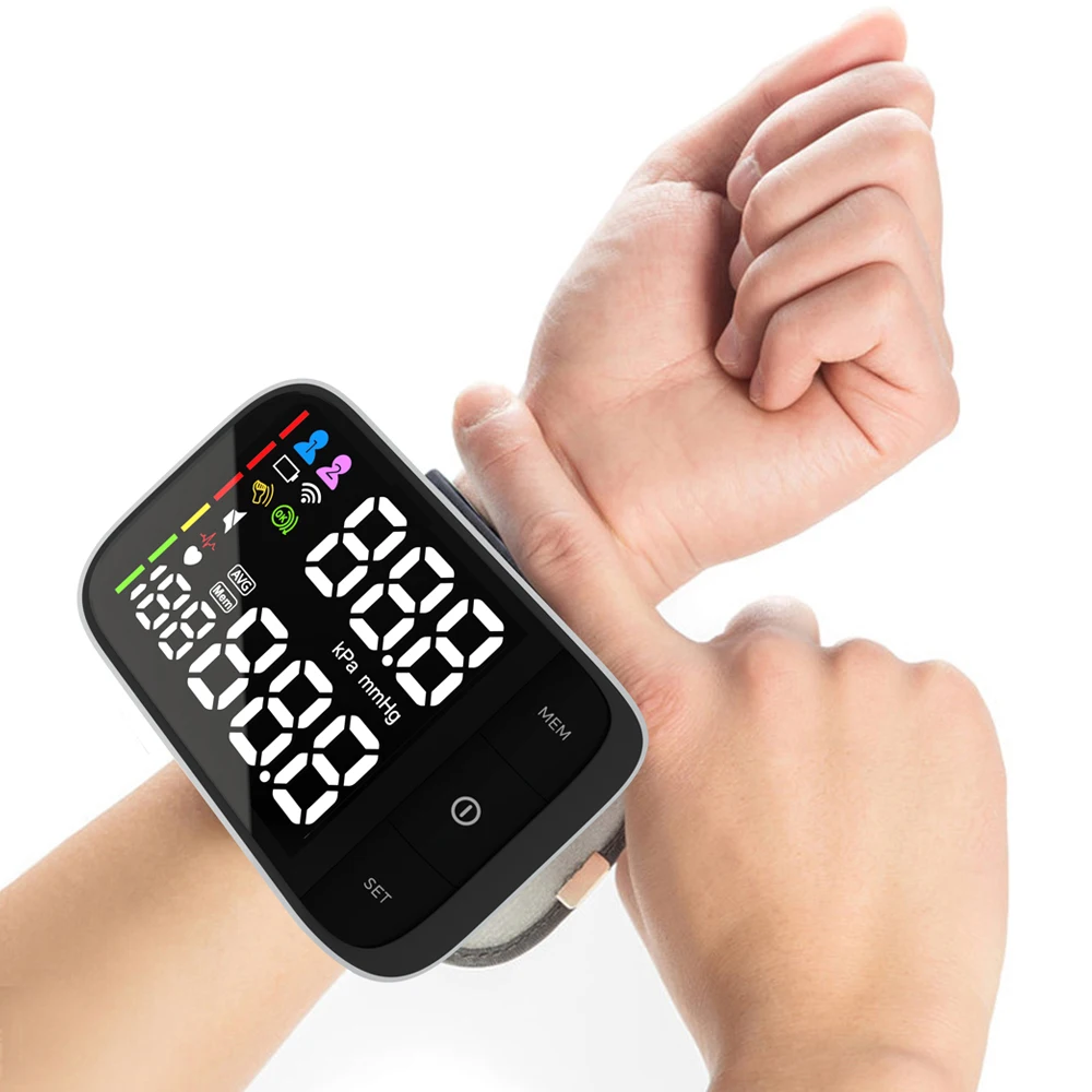Finicare Large LED Display Free Sample Ready To Ship High Quality Customized Wrist Medical Digital Blood Pressure Monitor
