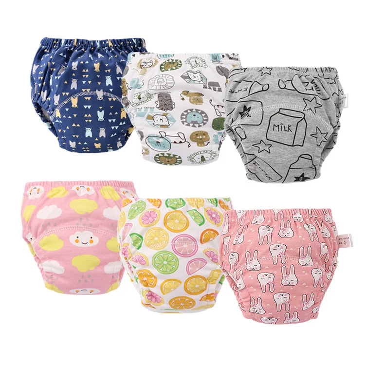 New Hot Sale Eco-friendy  Washable And Recyclable Baby Embroidered Learning Pants Cloth Diapers