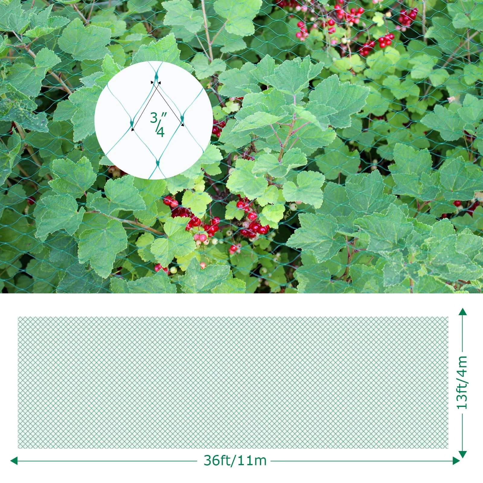 YA SHINE Plastic Netting for Garden Against Birds Outdoor Netting Pest Barrier Bird Netting for Garden