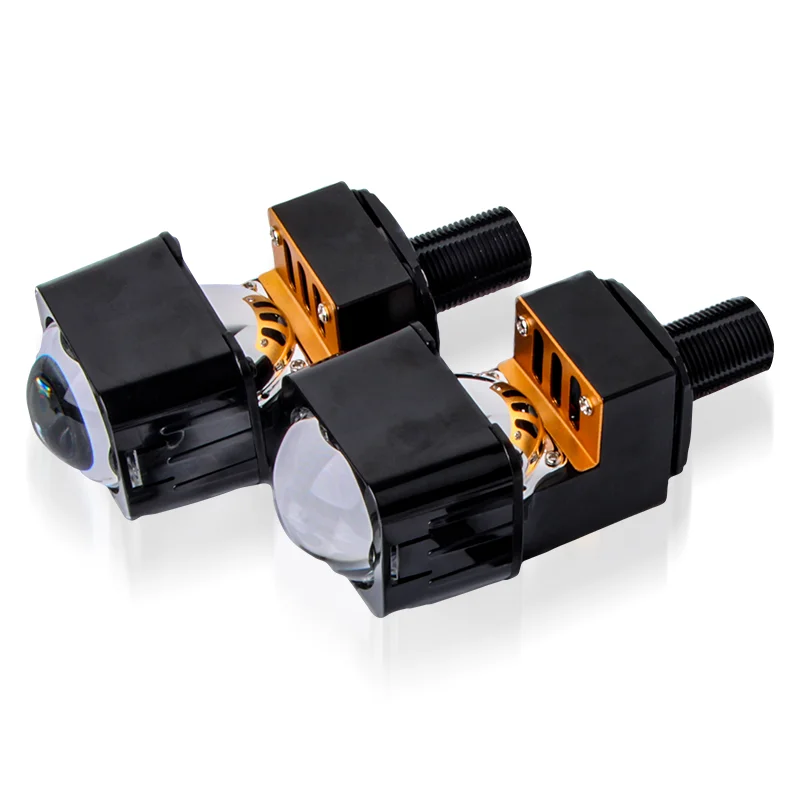 Auto LED Headlights1.5-Inch Matrix Dual Lens Square H4 Projector CSP 6000K Laser Headlight Bulb