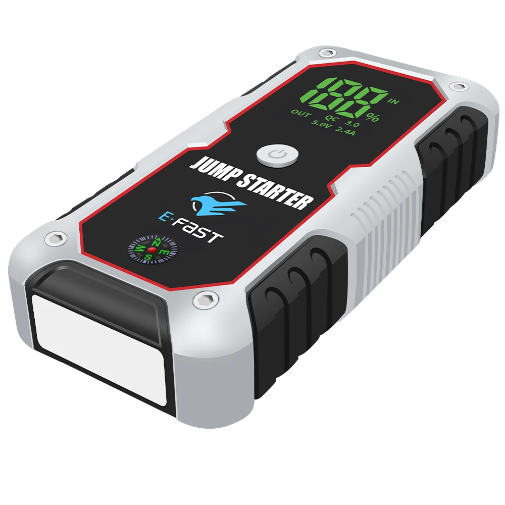 E-FAST multifunctional 12v Car Battery Jump Starter Booster Power Bank Pack jump starter with LED for Gasoline diesel vehicles
