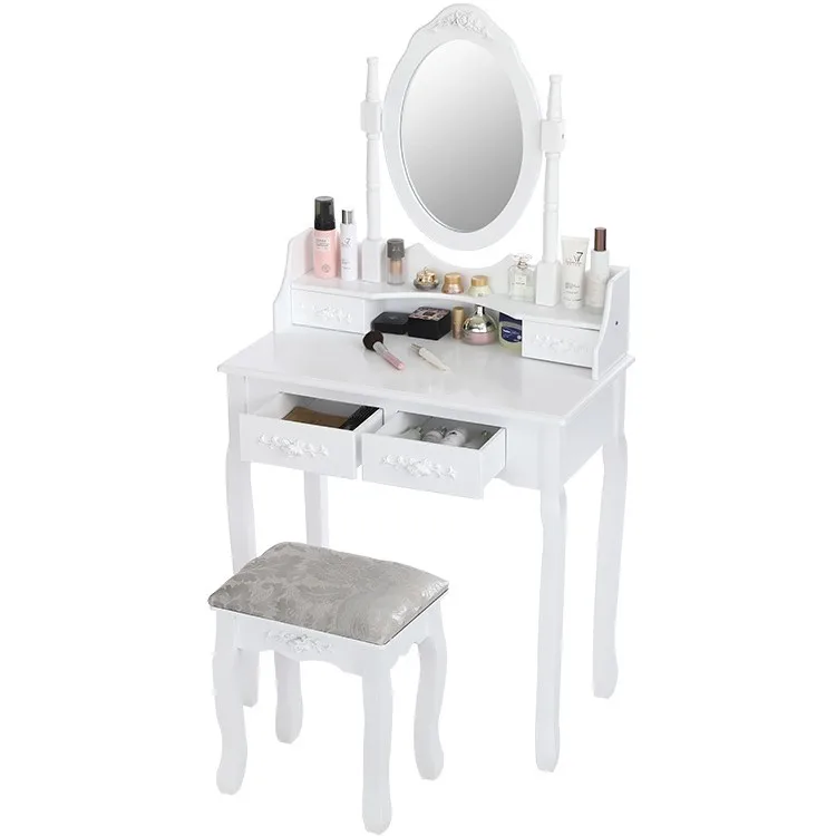 Vanity Table Set Makeup Dressing Table with Mirror