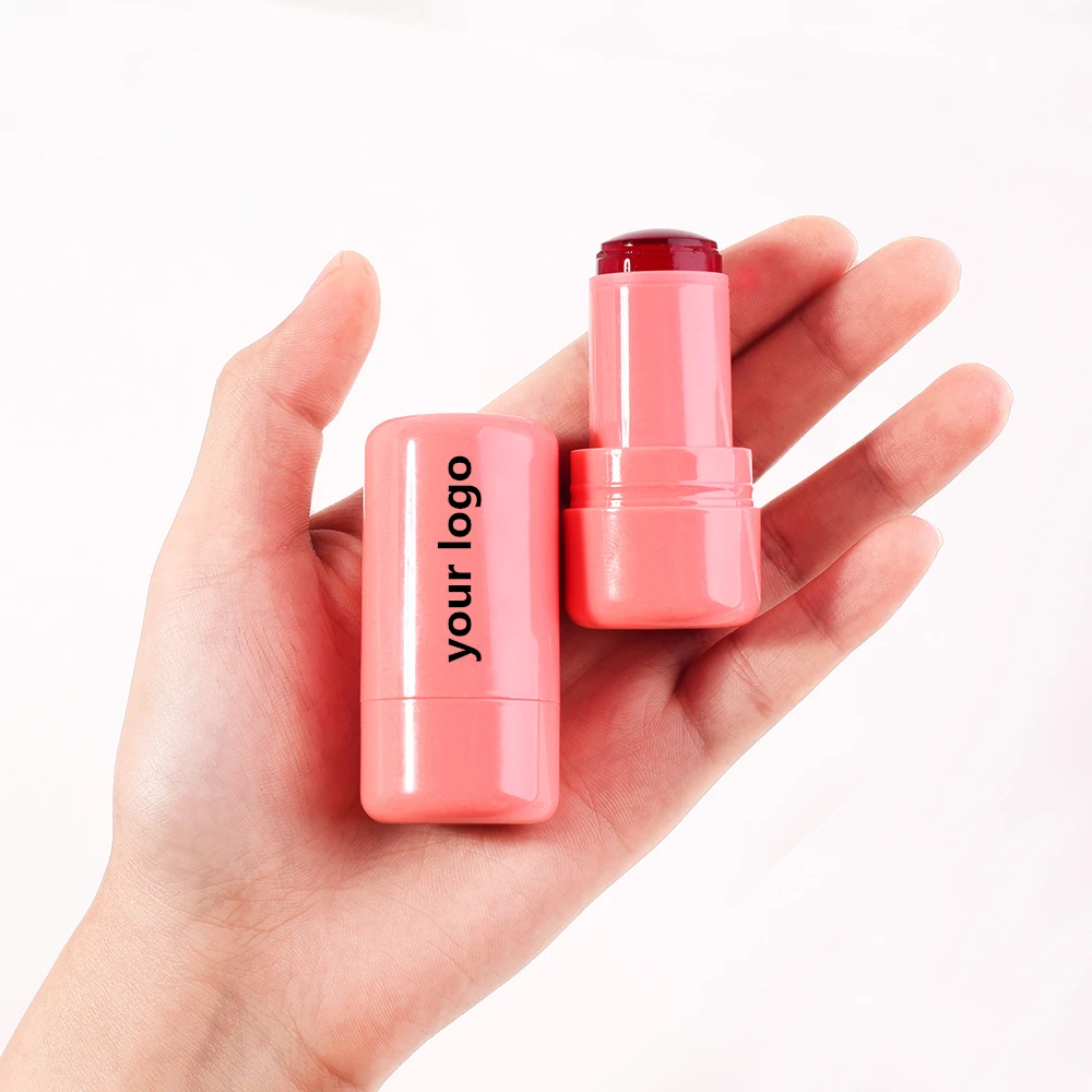 Customized Logo Face Makeup All Day Color Q Pop Jelly Blush Stick Multifunctional 3 Function in 1 Tint Eye Lip Blush Stick