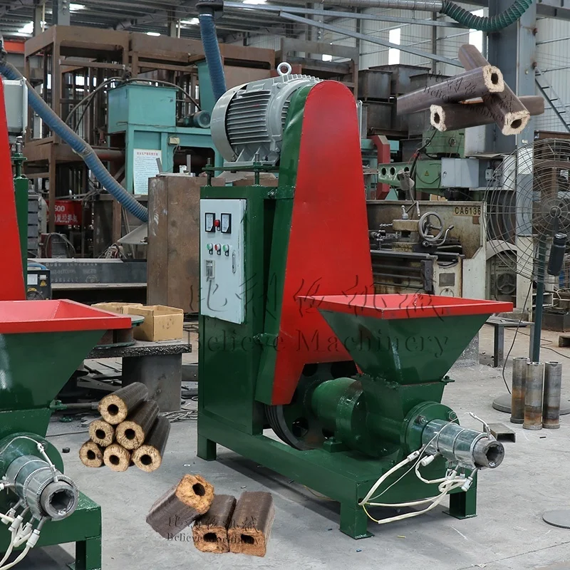 Small-power briquette making machine biomass wood pellet machine waste sawdust extruder screw extruder briquetting machine