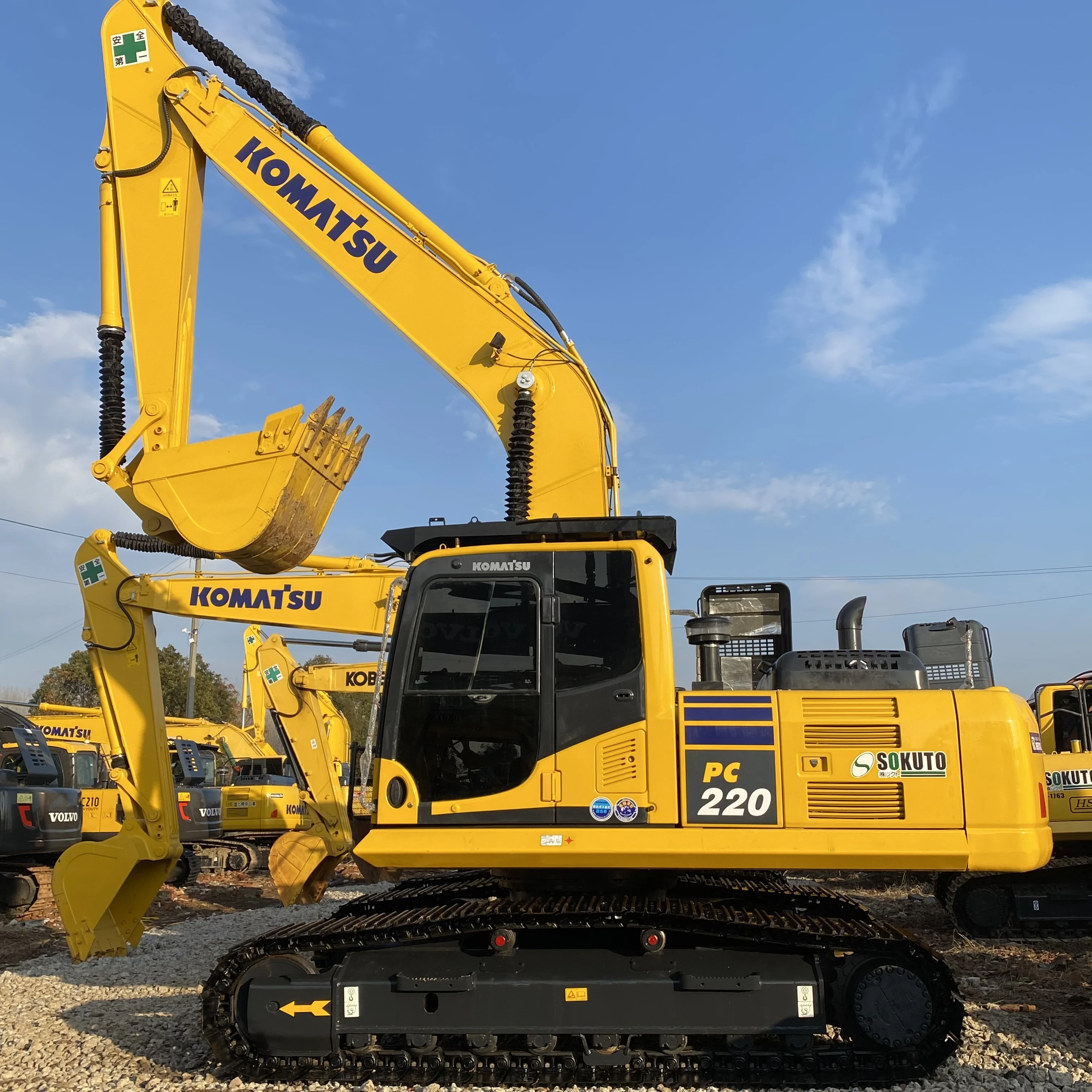 Используемый гидравлический экскаватор Komatsu PC220LC с длинным рычагом PC220 PC220-8 PC220LC-8 22Ton