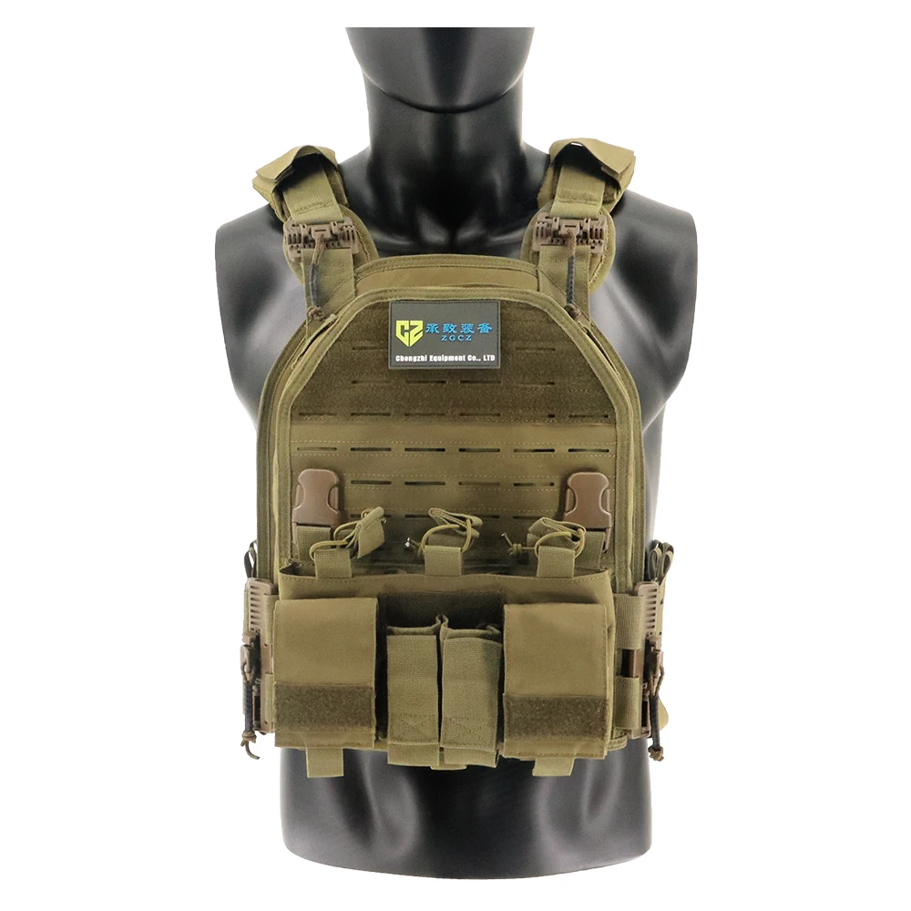 Laser Cutting Tactical Vests Molle Plate Carrier Quick Release Vest Outdoor CS Paintball Protection Vests
