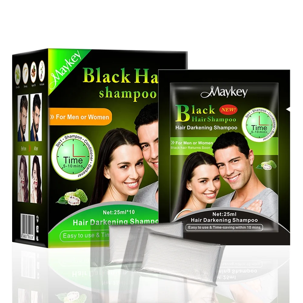 
2020 new hot selling wholesale OEM private label home use fast black magic hair dye color darkening shampoo 