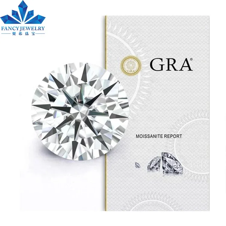 High quality 3mm 4mm 5mm 6.5mm 8 Hearts 8 Arrows Moissanite Super White D VVS round loose diamond moissanite for Ring Jewelry