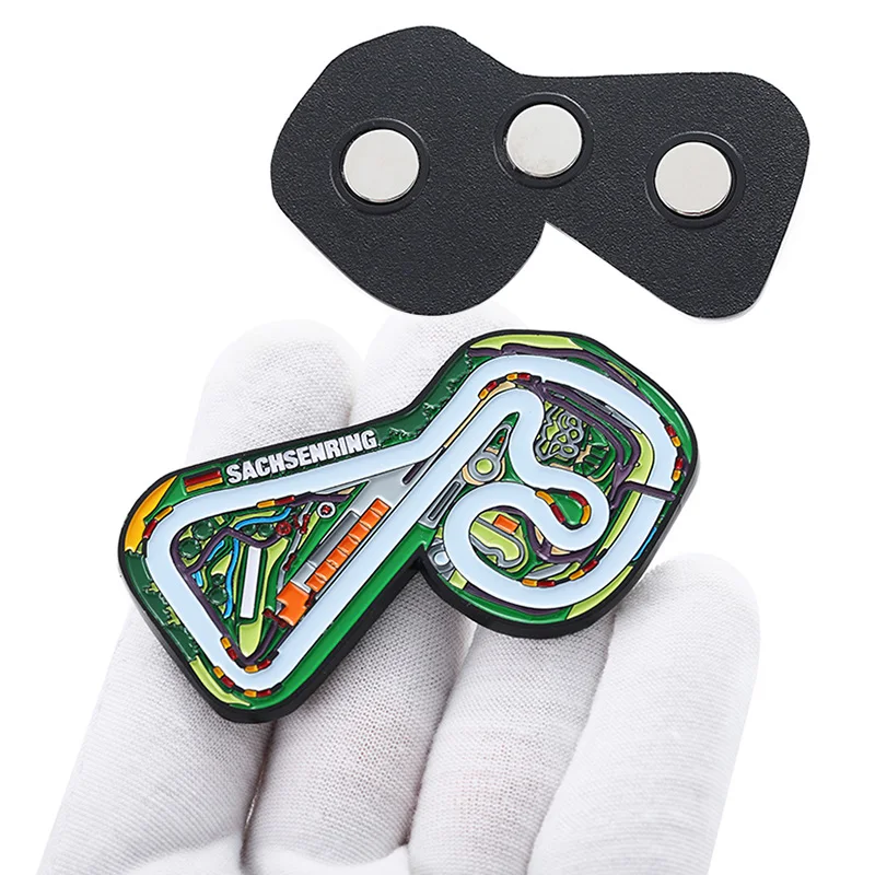 Factory Custom Fridge Magnet High Details Enamel Metal Refrigerator Magnet Tourist Souvenir Sachsenring Park 3D Fridge Magnet