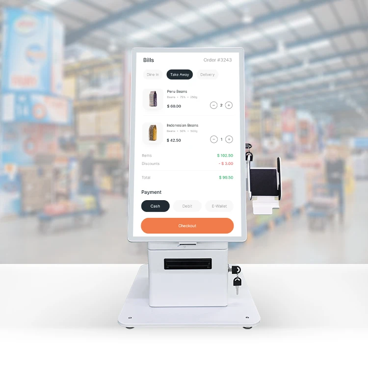 Пользовательский 21 5 дюймовый настольный базовый меню для заказа платежный киоск умный сенсорный экран ресторанных заказов