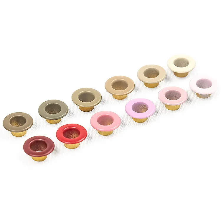 Custom 5mm 8mm 12mm shoe grommet ring Iron brass garment de colores Leather hat metal eyelet for garment shoe clothes bags
