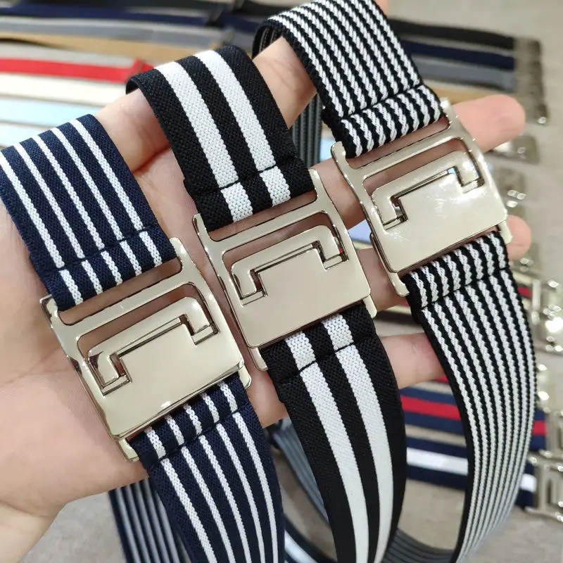Wholesale Punch-Free Lazy Belt All-Match Elastic Jeans Belt Female custom Ornament Style Waist belt