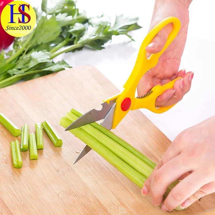 Multifunction Super Sharp Durable Stainless Steel Kitchen Food Pizza Scissors with Opener