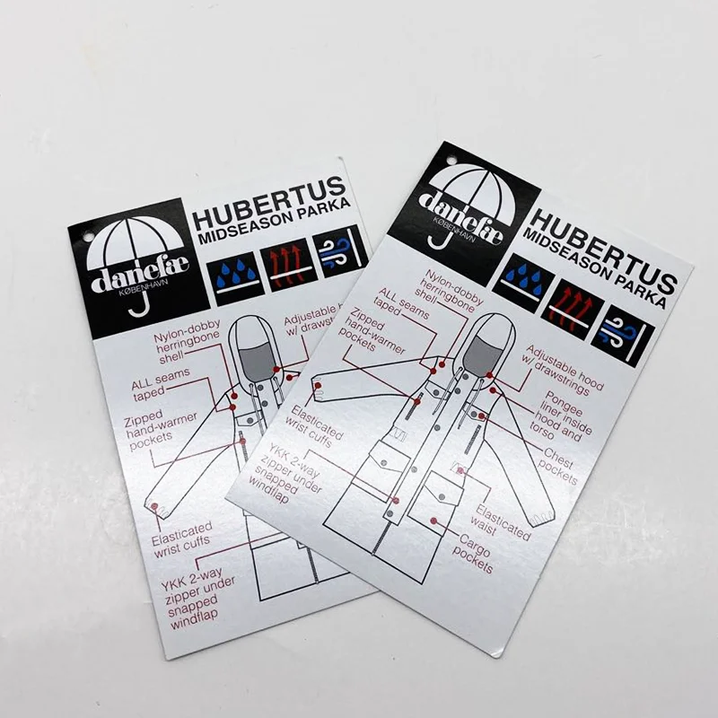 waterproof full color logo custom hang tag both side printed 300gsm recycled paper packaging hang tag for garment/ jeans