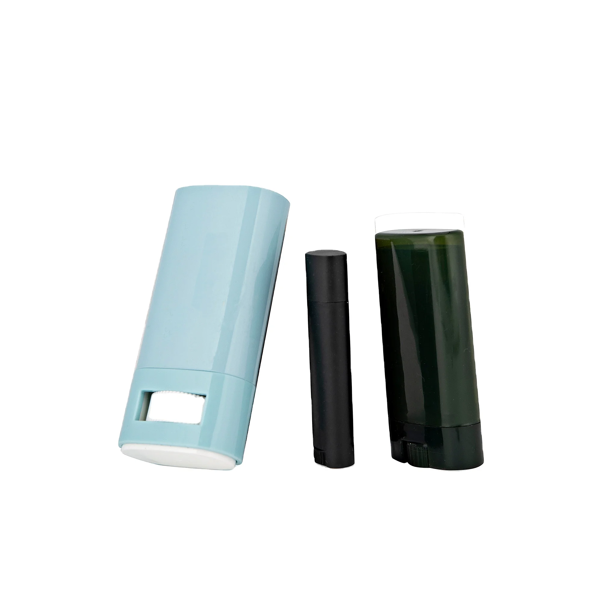 Luxury Sweet Pink Green PCR Plastic Free Friendly Empty PP Body Deodorant Push Bottles Stick Packaging Cardboard Container