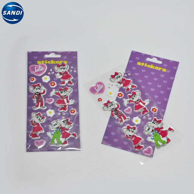 
Wholesale custom 3d cartoon puffy bubble stickers 