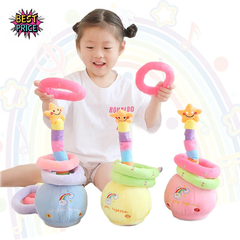 IN STOCK Kawaii Cute Light Up Sing Dancing Talking Recording Soft Stuffed interactive Plant Robot Electric Plush Toy gift kids