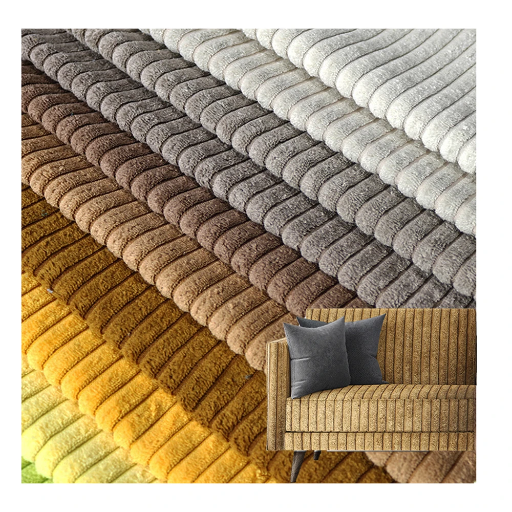 China woven sofa fabric manufacturer furniture sofa upholstery corduroy linen fabric textiles sofa upholstery fabric